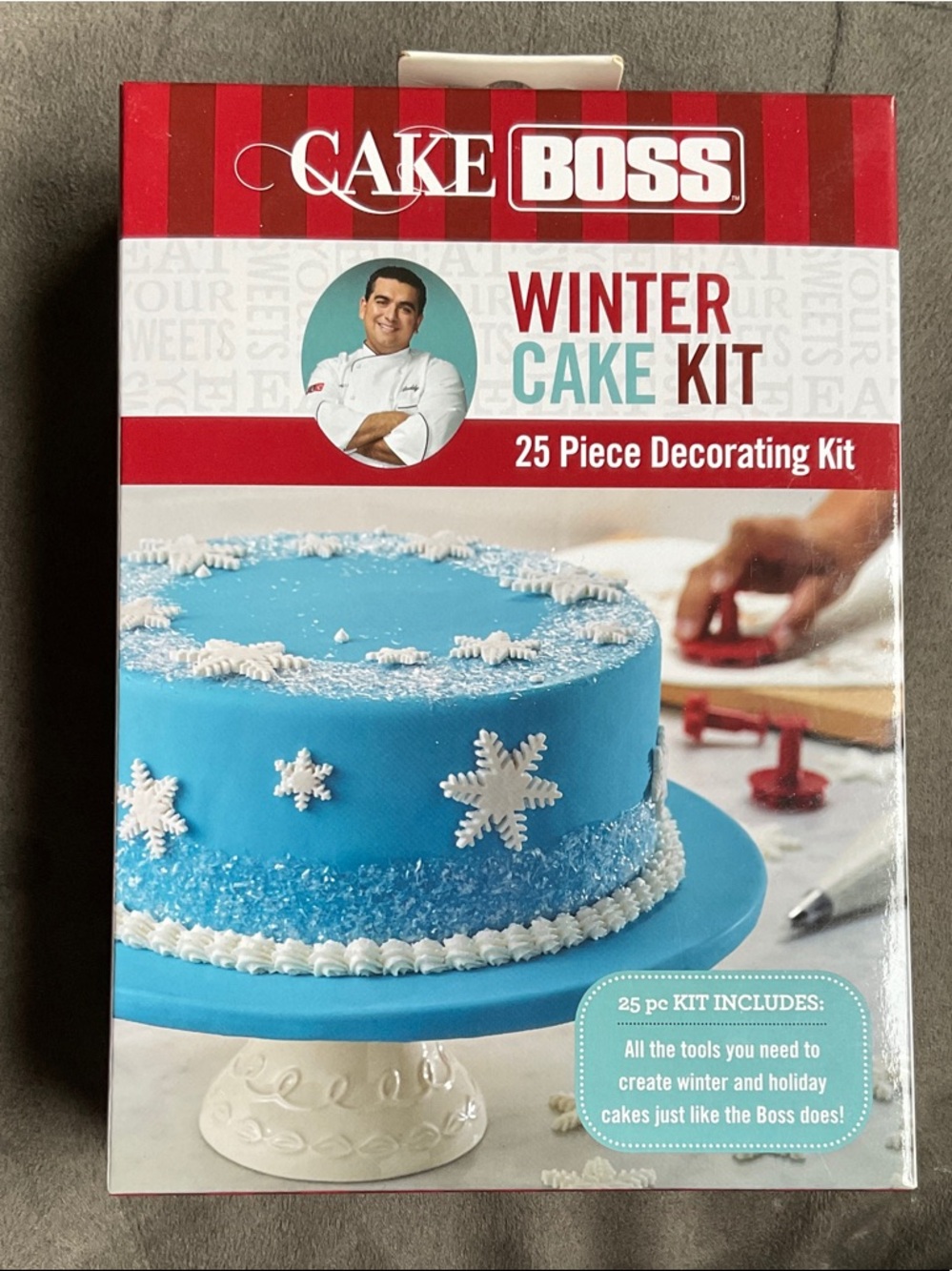 Cake Boss Winter Cake Kit - Blue 25-Piece Decorating Set